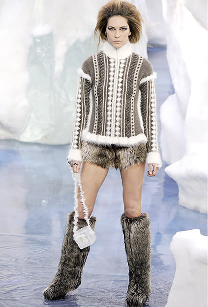 These fur shorts and matching fur boots from Chanel are perfect for that polar expedition you’re heading up. <br><br>Credit: Chanel