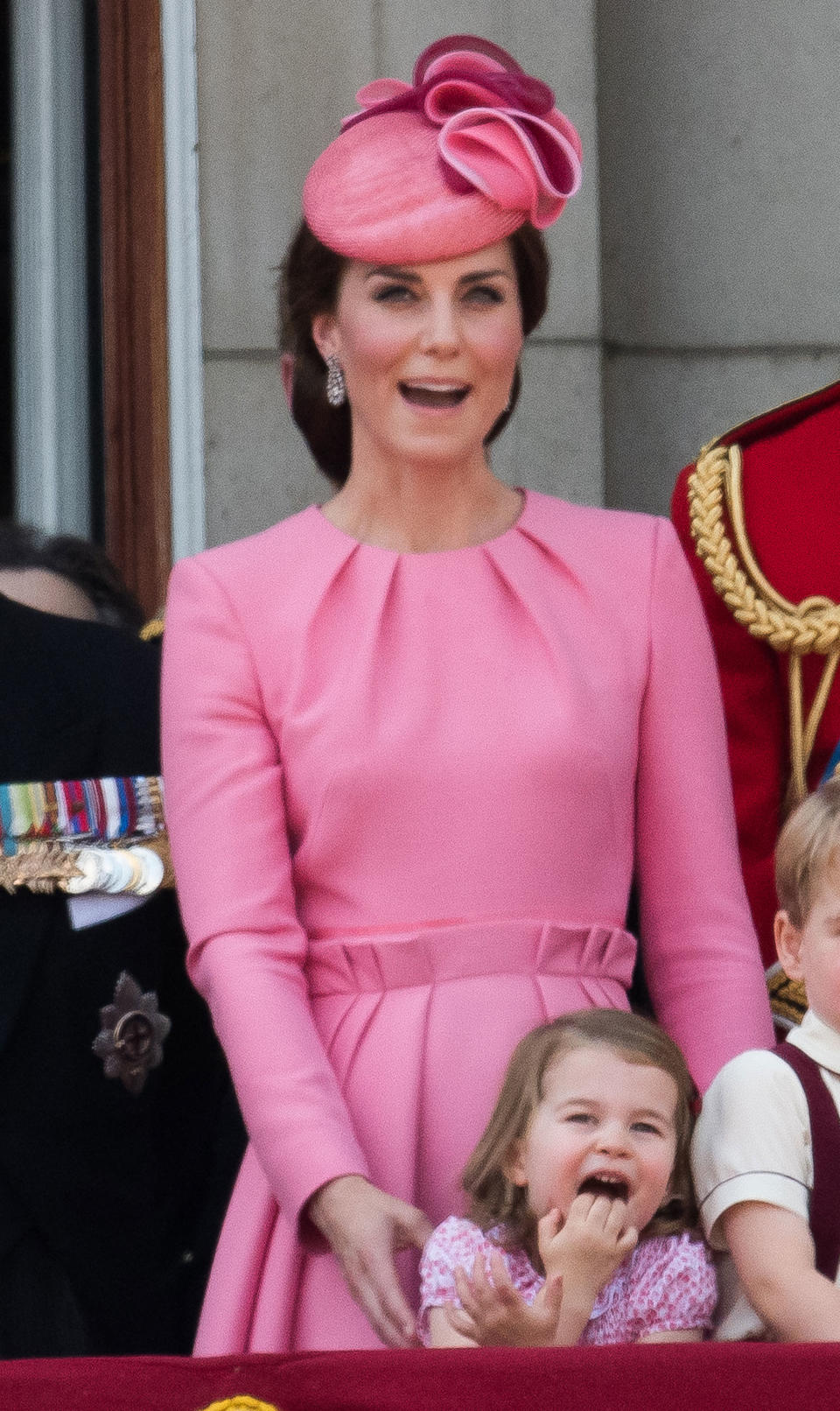 <p><strong>When:</strong> June 17, 2017 <strong>Where:</strong> Trooping the Color ceremony in London <a rel="nofollow noopener" href="http://people.com/royals/trooping-colour-kate-middleton-queen-elizabeth-parade-photos/" target="_blank" data-ylk="slk:celebrating Queen Elizabeth II's birthday;elm:context_link;itc:0;sec:content-canvas" class="link ">celebrating Queen Elizabeth II's birthday</a> <strong>Wearing:</strong> Alexander McQueen pink dress and matching hat <strong>Get the Look:</strong> Hobbs London Cassie Flared-Cuff A-Line Dress, $190; <a rel="nofollow noopener" href="https://click.linksynergy.com/fs-bin/click?id=93xLBvPhAeE&subid=0&offerid=465536.1&type=10&tmpid=2425&RD_PARM1=https%3A%2F%2Fwww.bloomingdales.com%2Fshop%2Fproduct%2Fhobbs-london-cassie-flared-cuff-a-line-dress%3FID%3D2806924%2526CategoryID%3D2910&u1=POROYALSKateSpringStyleMM" target="_blank" data-ylk="slk:bloomingdales.com;elm:context_link;itc:0;sec:content-canvas" class="link ">bloomingdales.com</a> Calvin Klein Shift Dress with Dramatic Sleeve, $134; <a rel="nofollow noopener" href="http://www.anrdoezrs.net/links/8029122/type/dlg/sid/POROYALSKateSpringStyleMM/https://www.zappos.com/p/calvin-klein-shift-dress-with-dramatic-sleeve-cd8c12je-caberet/product/9064884/color/396030" target="_blank" data-ylk="slk:zappos.com;elm:context_link;itc:0;sec:content-canvas" class="link ">zappos.com</a> Felicity & Coco Veronika Shift Dress, $98; <a rel="nofollow noopener" href="https://click.linksynergy.com/fs-bin/click?id=93xLBvPhAeE&subid=0&offerid=390098.1&type=10&tmpid=8157&RD_PARM1=https%253A%252F%252Fshop.nordstrom.com%252Fs%252Ffelicity-coco-veronika-shift-dress%252F4835093%253Forigin%253Dkeywordsearch-personalizedsort%2526fashioncolor%253DPINK&u1=POROYALSKateSpringStyleMM" target="_blank" data-ylk="slk:nordstrom.com;elm:context_link;itc:0;sec:content-canvas" class="link ">nordstrom.com</a></p>