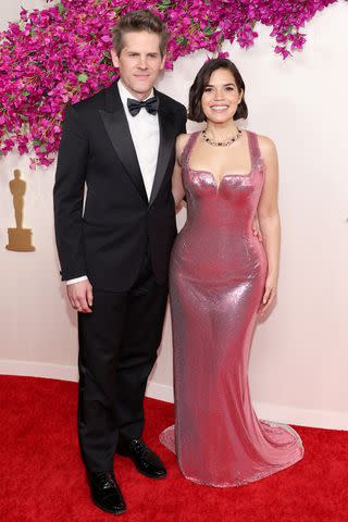 <p>Marleen Moise/Getty</p> Ryan Piers Williams and America Ferrera