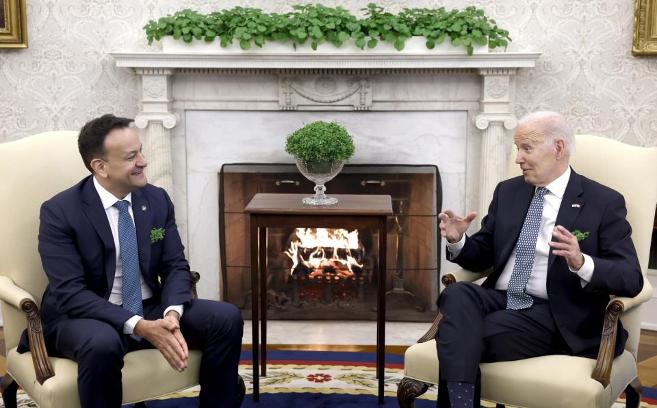 Joe Biden welcomes Leo Varadkar to the White House today - Anna Moneymaker /Getty Images North America 