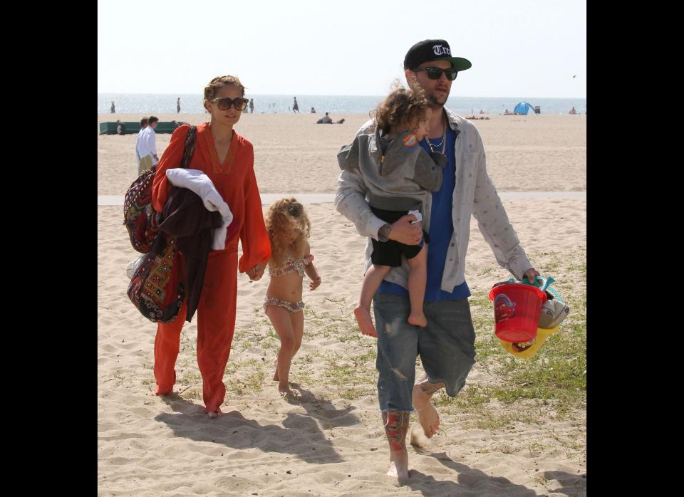 Nicole Richie and Joel Madden took their kids out for some fun in the sun in Santa Monica, Calif.
