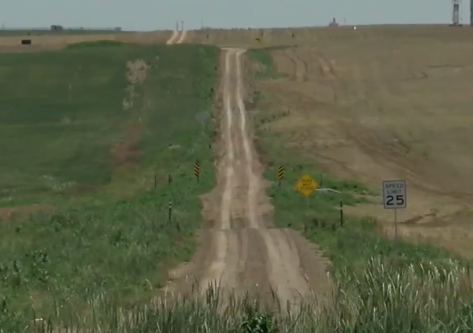 Photo of the track that turned to thick mud after recent rainfall. 