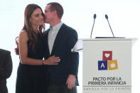 <p>FOTO l Cuartoscuro.- Ricardo Anaya y su esposa Carolina Martínez, firmaron el “Pacto por la Primera Infancia”, en el Museo del Papalote. </p>