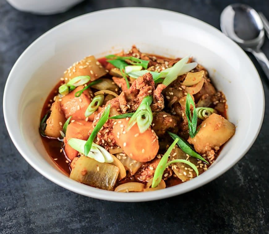 Slow-Cooker Spicy Braised Chicken and Potatoes from My Korean Kitchen