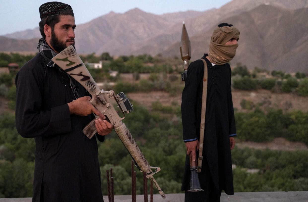 The Taliban's success in taking control in Afghanistan has encouraged other militant groups. <a href="https://www.gettyimages.co.uk/detail/news-photo/this-photo-taken-on-july-8-2022-shows-taliban-fighters-news-photo/1241790455?adppopup=true" rel="nofollow noopener" target="_blank" data-ylk="slk:Wakil Kohsar/AFP via Getty Images);elm:context_link;itc:0;sec:content-canvas" class="link ">Wakil Kohsar/AFP via Getty Images)</a>