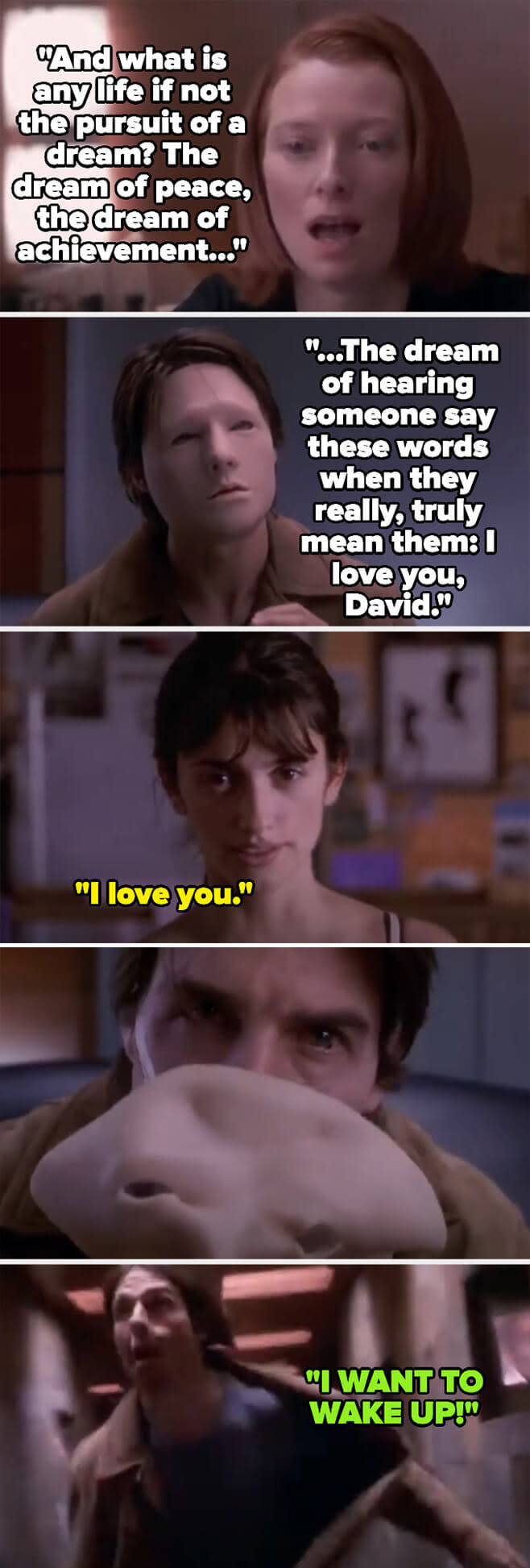 Screenshots from "Vanilla Sky"