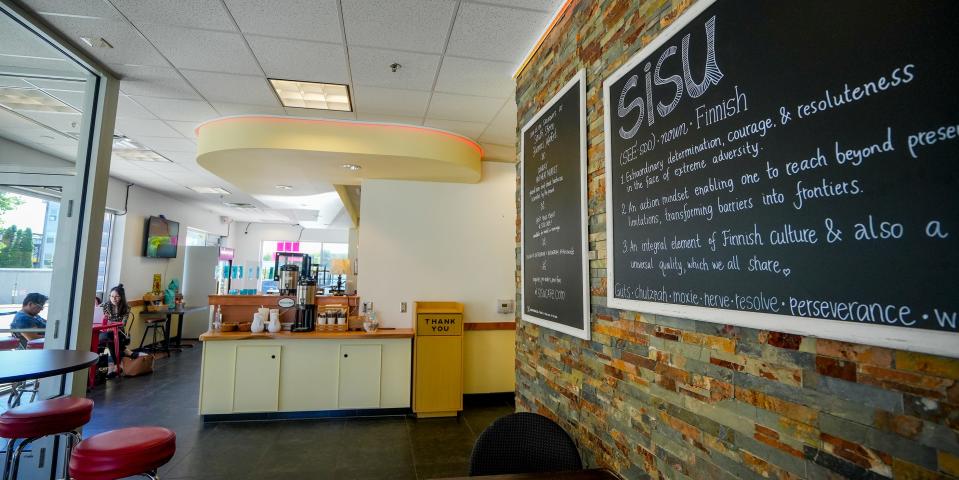 Sisu Cafe in Bay View had a counter where customers ordered meals and beverages.
