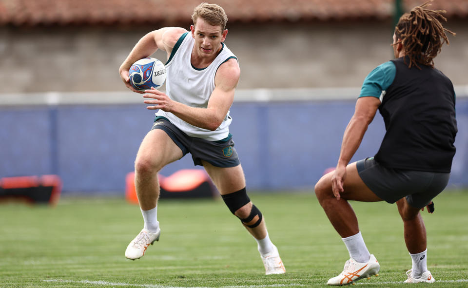Max Jorgensen, pictured here during a Wallabies training session.