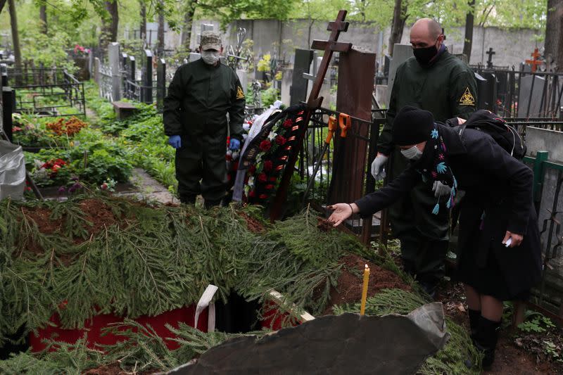 Orthodox deacon Andrei Molchanov's funeral, who died after contracting the coronavirus disease (COVID-19), in Moscow