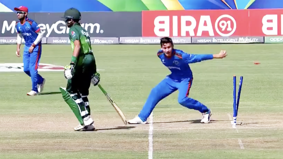 Afghanistan, pictured here affecting a Mankad against Pakistan at the Under-19 World Cup.