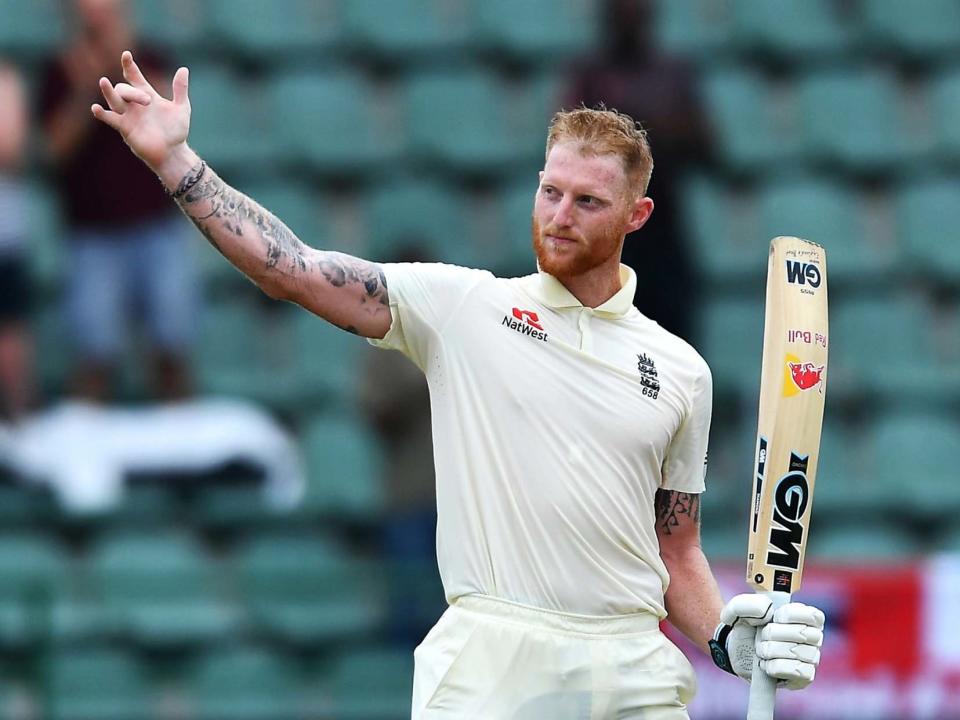 England's Ben Stokes celebrates his century: Getty Images