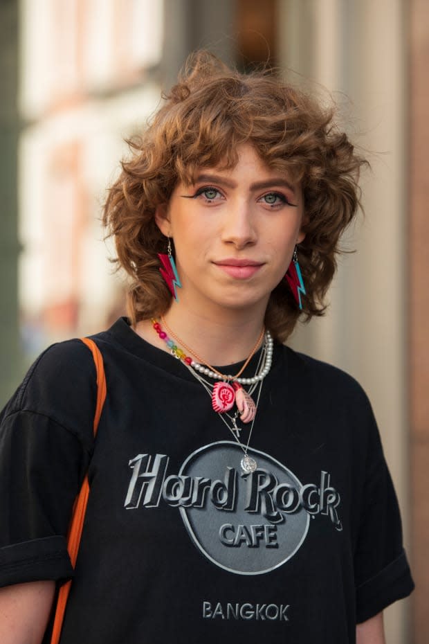 A Hard Rock Cafe Bangkok T-shirt at London Fashion Week. <p>Photo: Kirstin Sinclair/Getty Images</p>