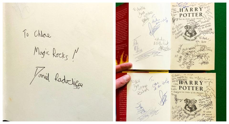 Signed editions of Harry Potter (SWNS)