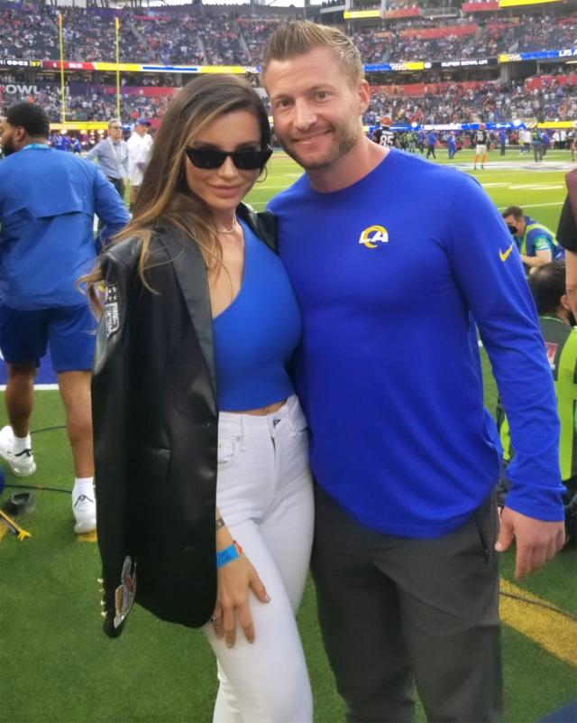 L.A. Rams Coach Sean McVay's Fiancée Veronika Khomyn Supports Him at 2022  Super Bowl: 'Proud