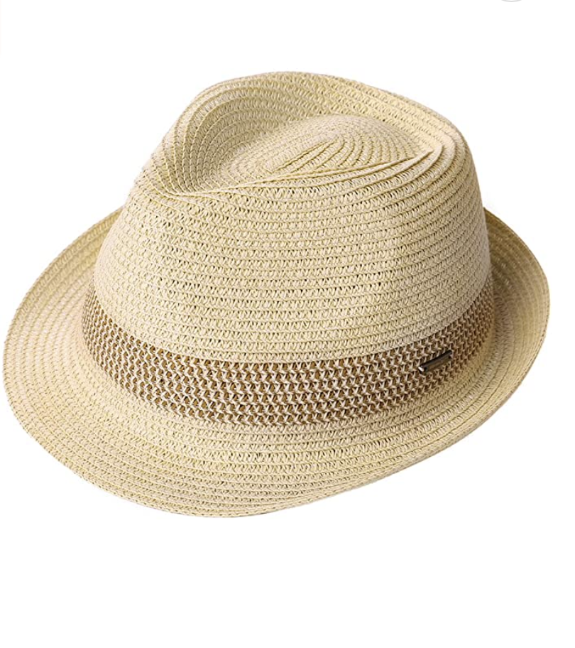 Fancet Packable Straw Fedora