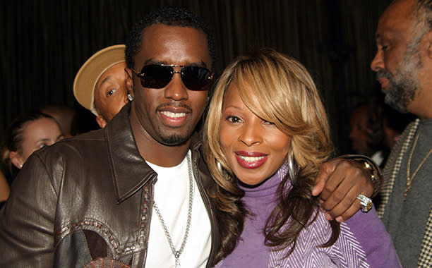 Sean "P.Diddy" Combs With Mary J. Blige in New York City on October 28, 2004