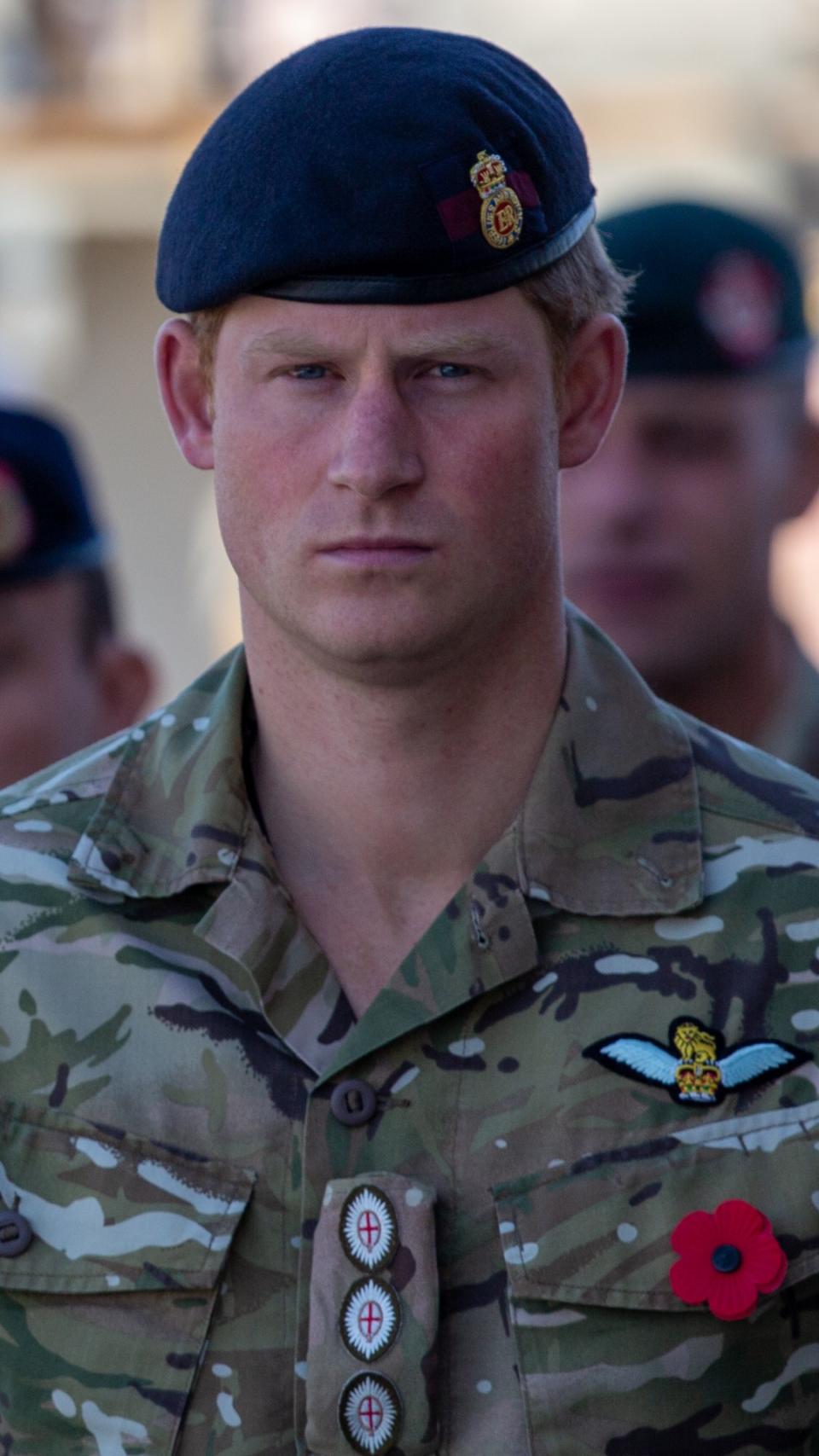 Prince Harry while in the army