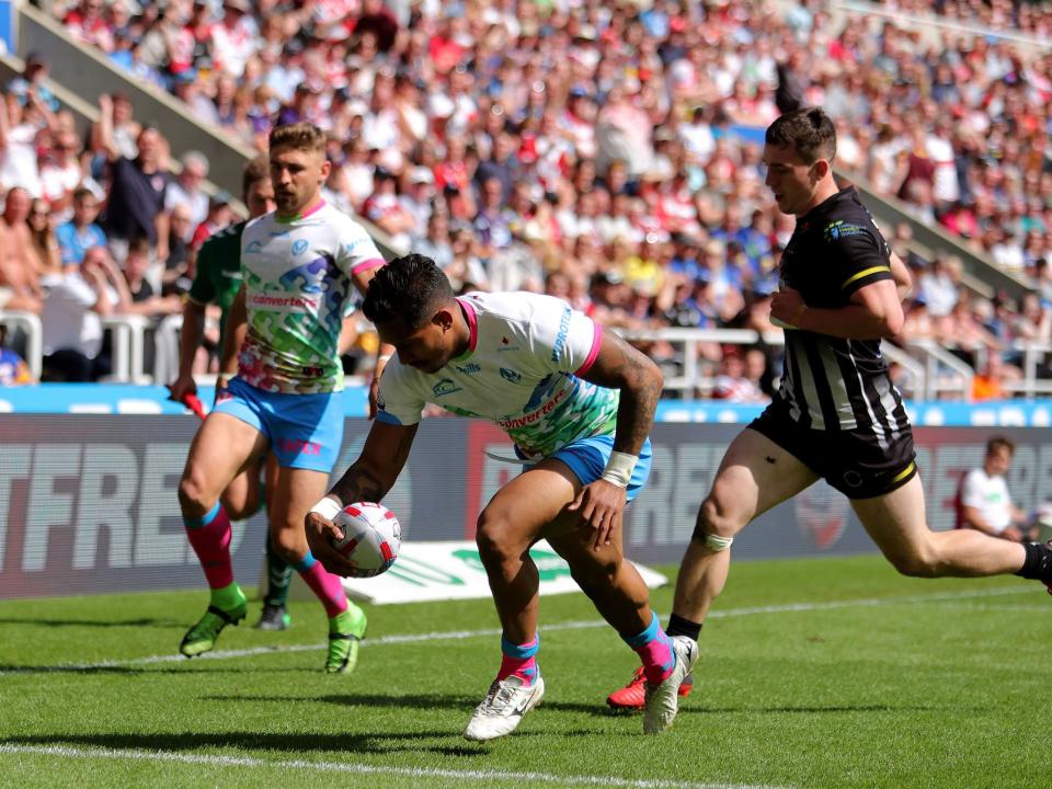 Ben Barba touches down for St Helens: PA