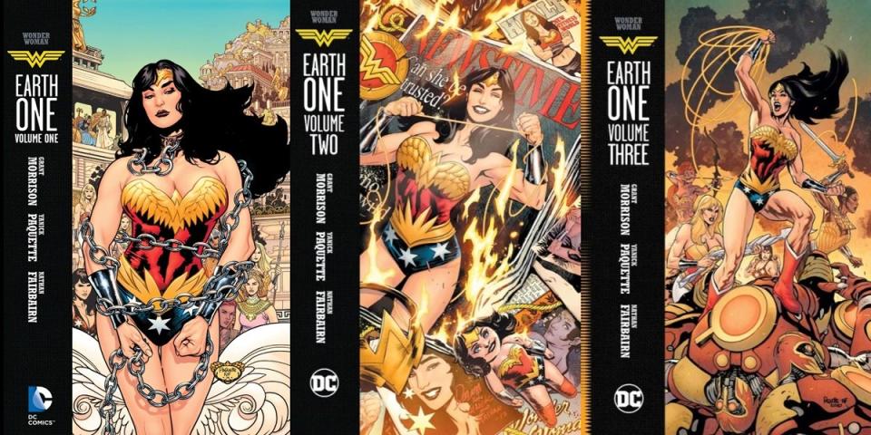 Yanick Paquette's covers for Grant Morrison's Wonder Woman: Earth One series of graphic novels.