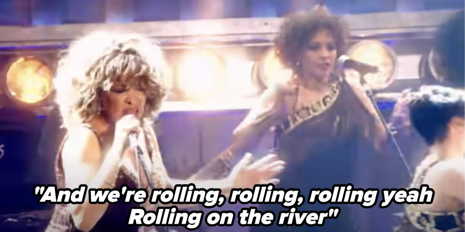 Tina Turner sings "Proud Mary"