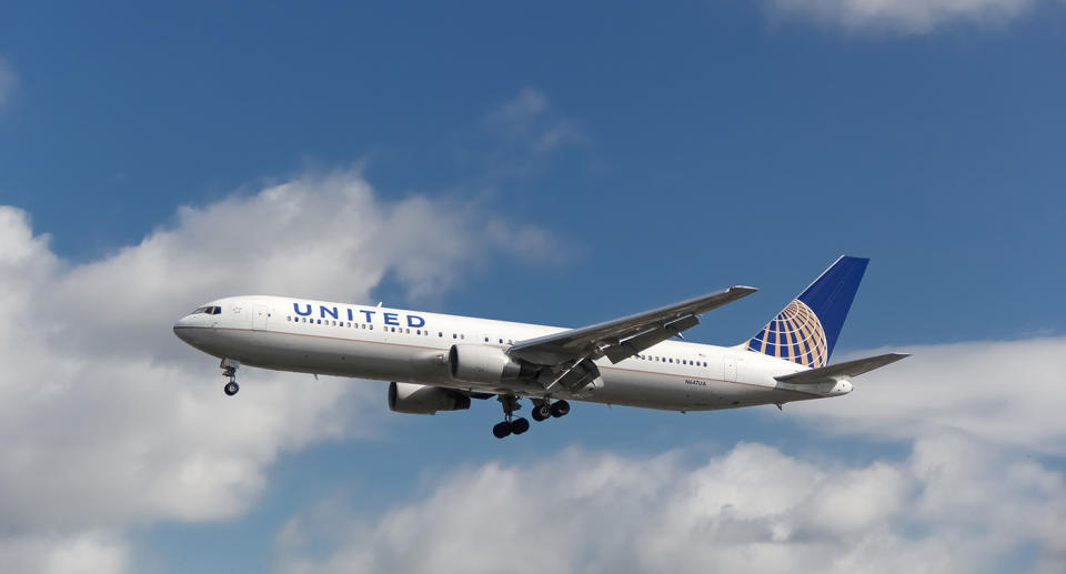 The United Airlines flight travelled from Houston to Chicago. Source: Getty/File