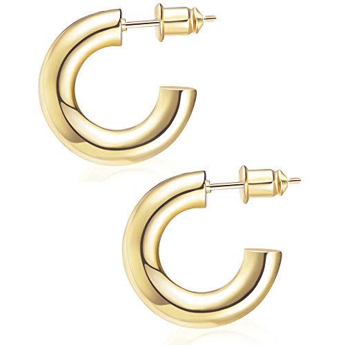 22) Small Gold Hoop Earrings