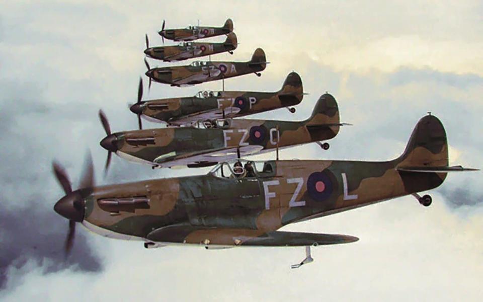 Two Spitfire sections from 65 Squadron - BNPS