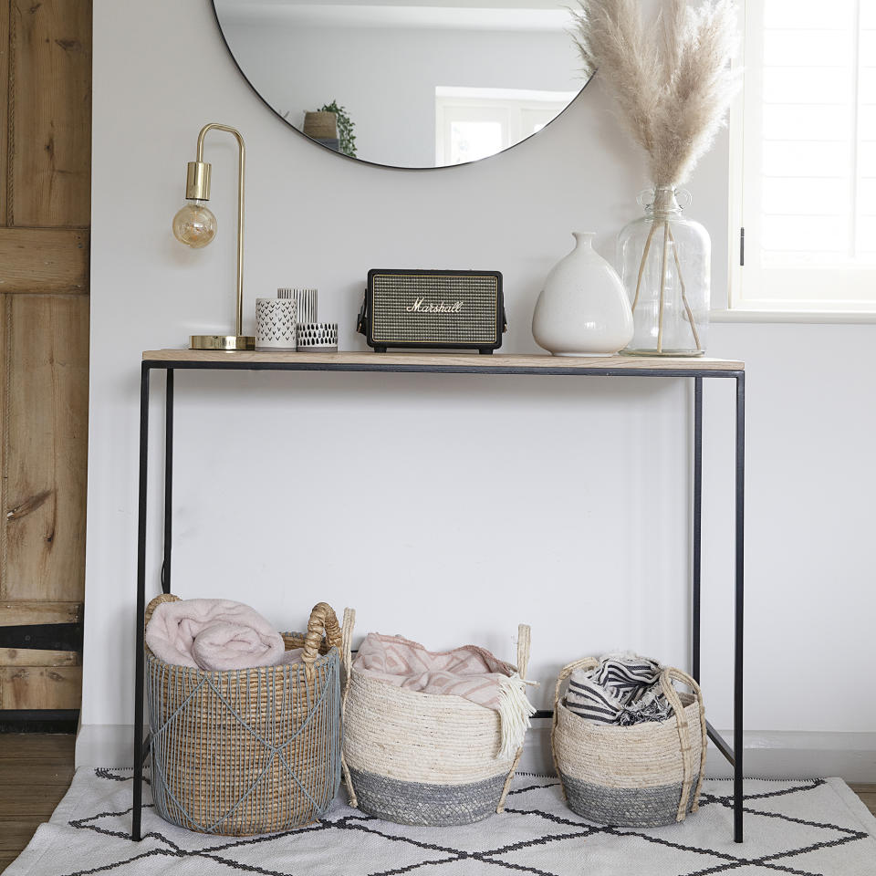Create space with a console table