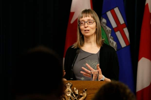 Dr. Deena Hinshaw, Alberta's top public health doctor, provided her latest COVID-19 update at a news conference on Thursday afternoon. (Art Raham/CBC - image credit)