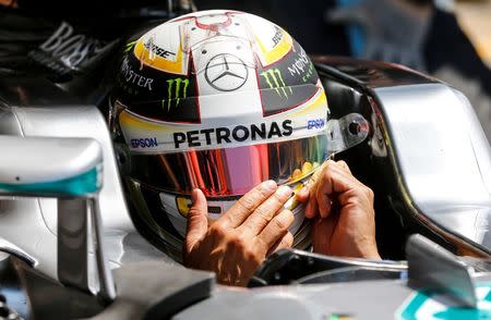 Formula One - Grand Prix of Austria - Spielberg, Austria - 2/7/16 - Mercedes Formula One driver Lewis Hamilton of Britain during training. REUTERS/Dominic Ebenbichler