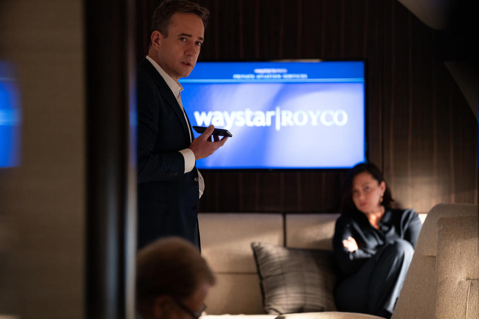 Matthew Macfadyen and Dagmara Dominczyk in <i>Succession</i><span class="copyright">Macall B. Polay—HBO</span>