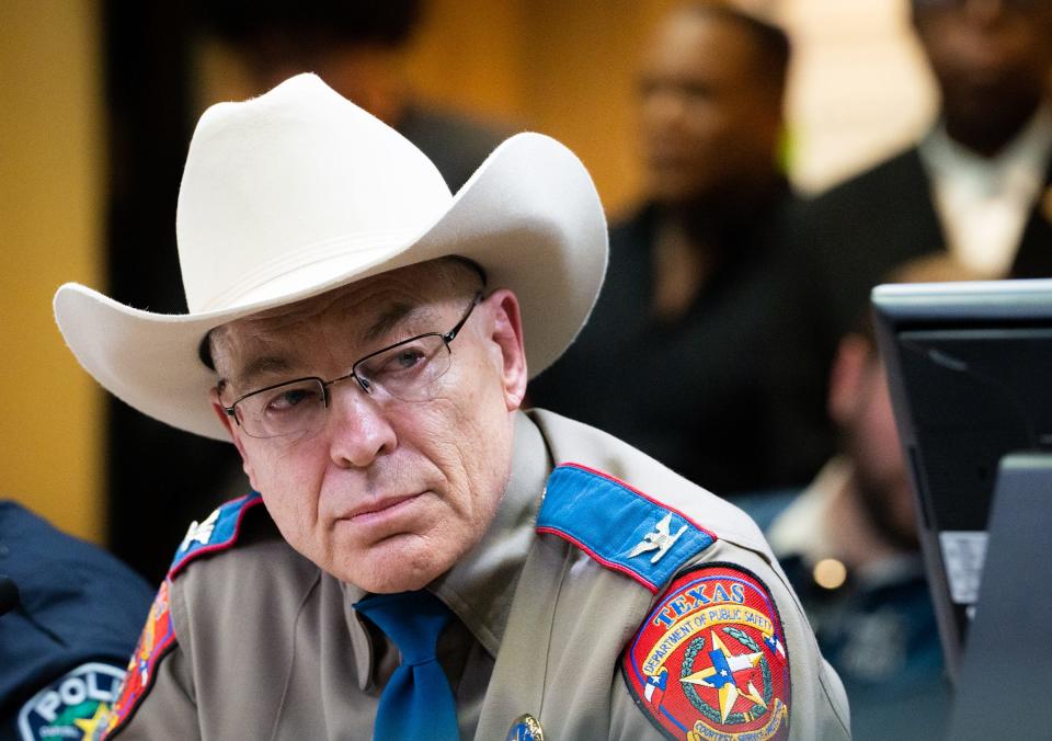 Texas Department of Public Safety Director Steve McCraw, shown at a meeting in May, recently received a $45,437 raise from the state's Public Safety Commission.