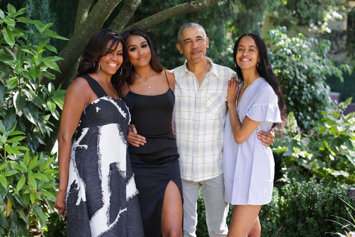 Michelle, Sasha, Barack and Malia Obama: Michelle Obama/Instagram