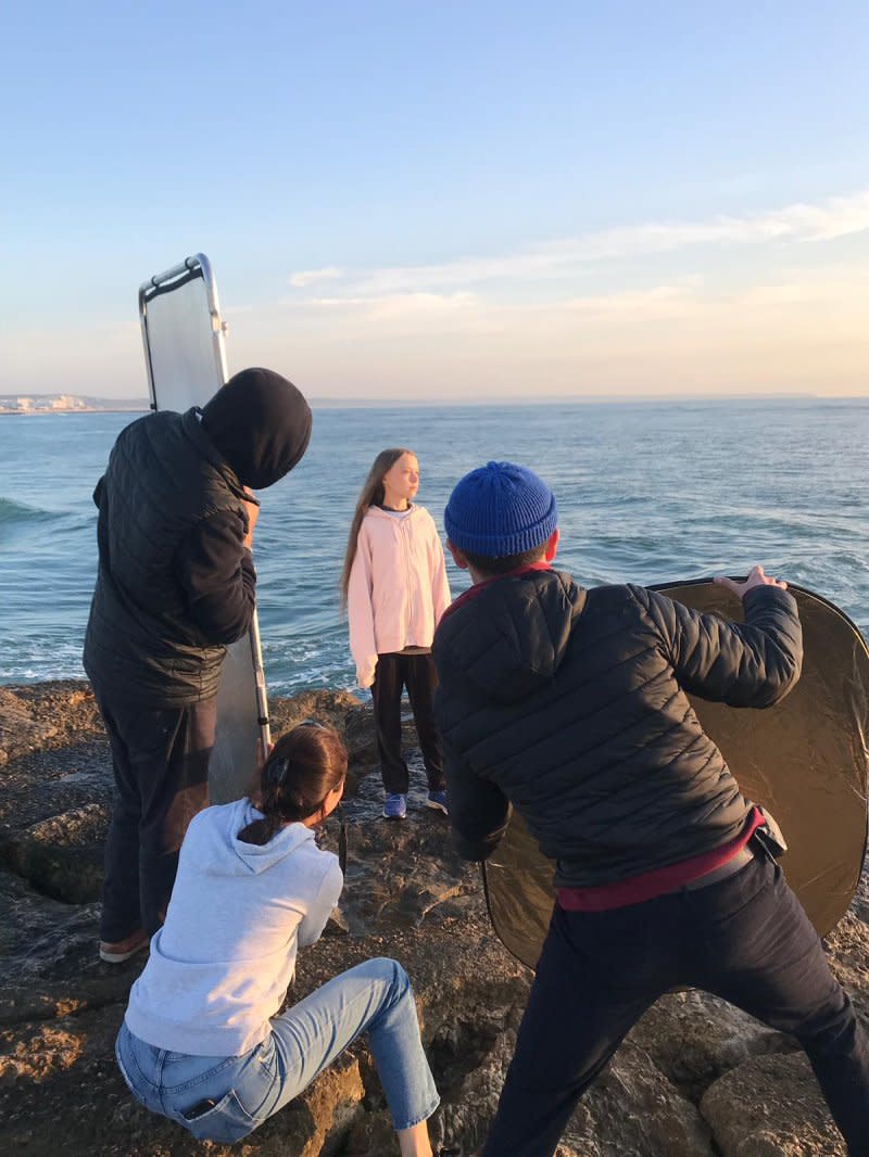 Photographer Evgenia Arbugaeva, who grew up in the Russian Arctic, scouted Lisbon for two days before choosing a rocky beach near the city as the setting for the TIME cover shoot on Dec. 4. Suyin Haynes