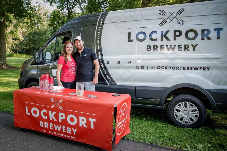 Lauren and Andrew Marburger are the owners of Lockport Brewery in Wilkshire Hills.