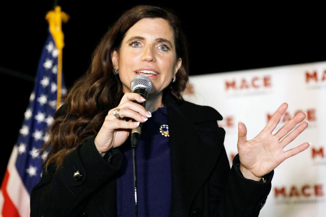 Republican Nancy Mace talks to supporters during her election night party in Mount Pleasant, S.C. A bipartisan proposal in the U.S. House would ban the farming of mink fur in the United States in an effort to stem possible mutations of the coronavirus, something