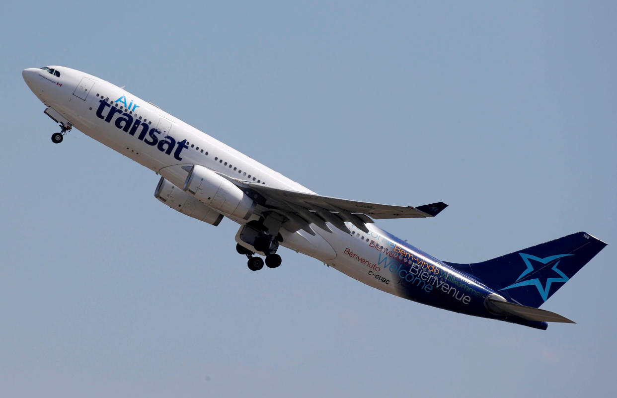 An Airbus A330-200 aircraft of Air Transat airlines takes off in Colomiers near Toulouse, France, July 10, 2018. REUTERS/Regis Duvignau