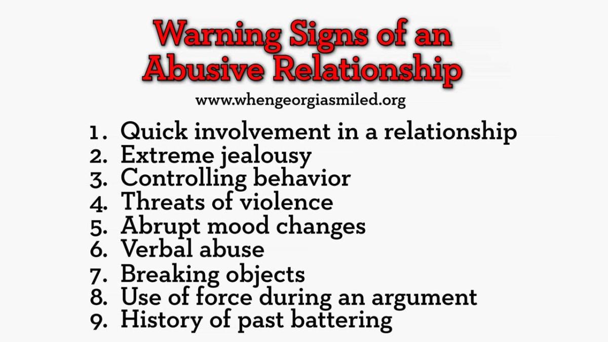 Abusive relationships. Warning signs of abuse in dating. Signs of Jealousy. Controlling behavior