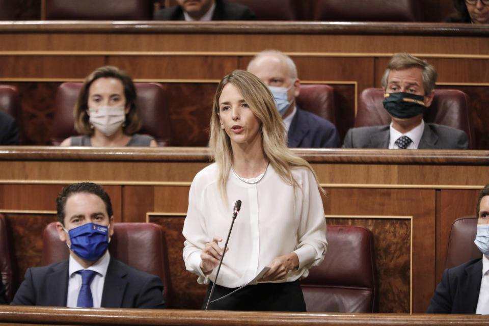 Cayetana Álvarez de Toledo ha sido cesada de su puesto como portavoz del Grupo Popular y deja el puesto entre críticas a la decisión de Pablo Casado, que no comparte. (Foto: Jesus Hellin/ Europa Press vía Getty Images)