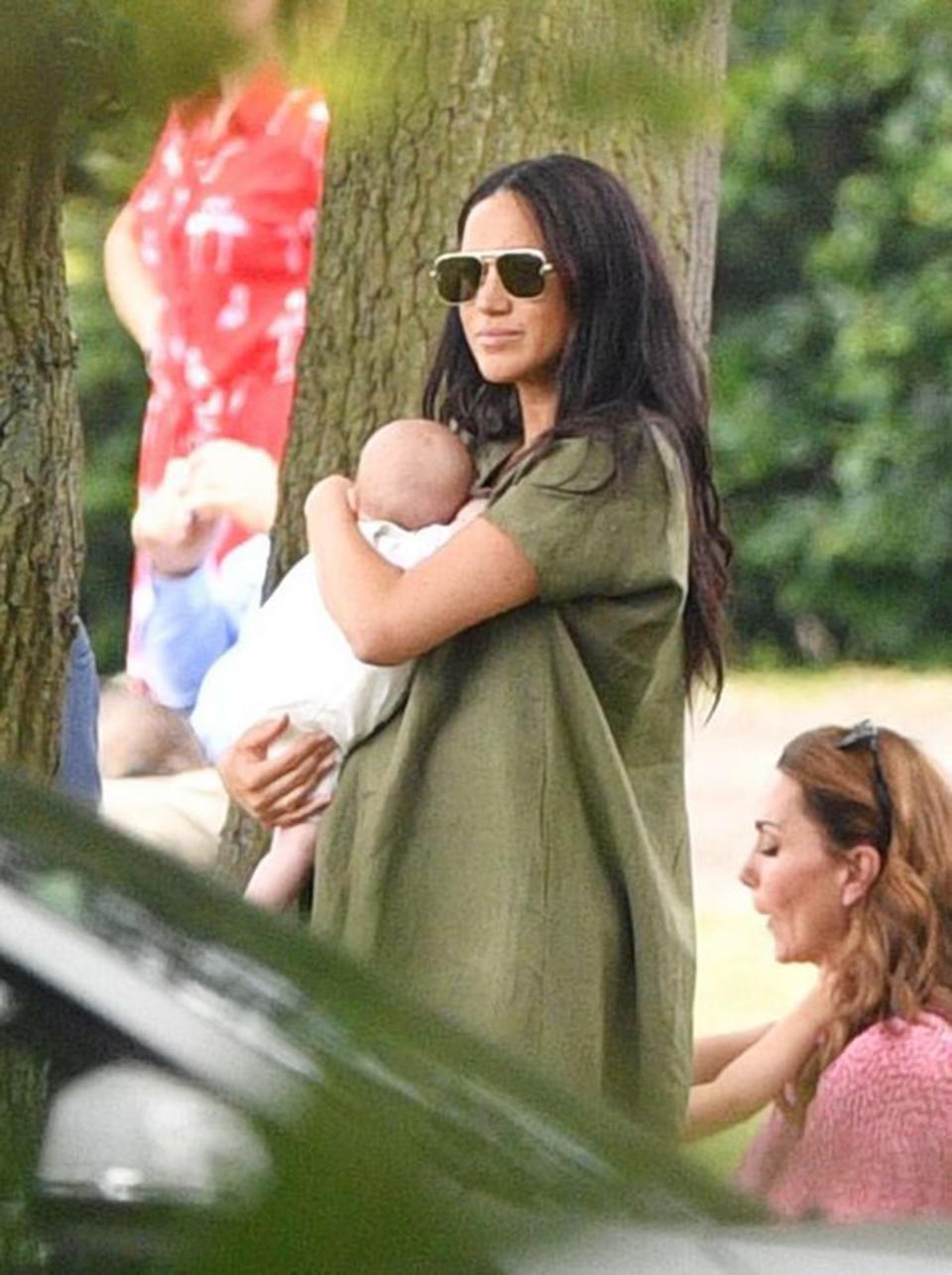 In a surprise appearance, Meghan stepped out with Archie to support Prince Harry and Prince William as they played in a <a href="https://people.com/royals/meghan-markle-kate-middleton-bring-kids-louis-archie-polo-match/" rel="nofollow noopener" target="_blank" data-ylk="slk:charity polo match;elm:context_link;itc:0;sec:content-canvas" class="link ">charity polo match</a> on July 10. (The event also doubled as a playdate with cousins Prince George, Princess Charlotte and Prince Louis!)