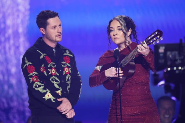 Noah Reid and Ashley McBryde stole the show with a parody medley at the 2024 ACMs. - Credit: Rich Polk for Penske Media