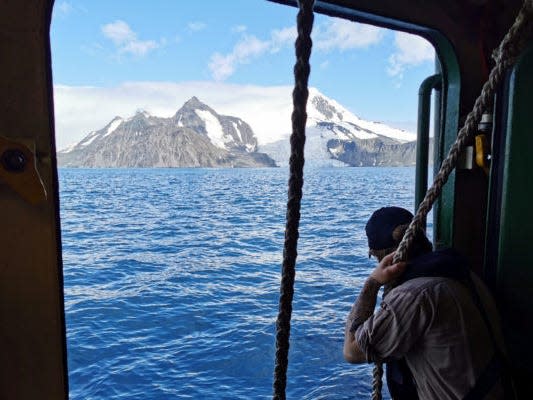 The view from the Greenpeace vessel Esperanza in Antarctica