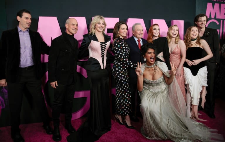 The cast of 'Mean Girls' arrives for the premiere in New York on January 8, 2024 (KENA BETANCUR)