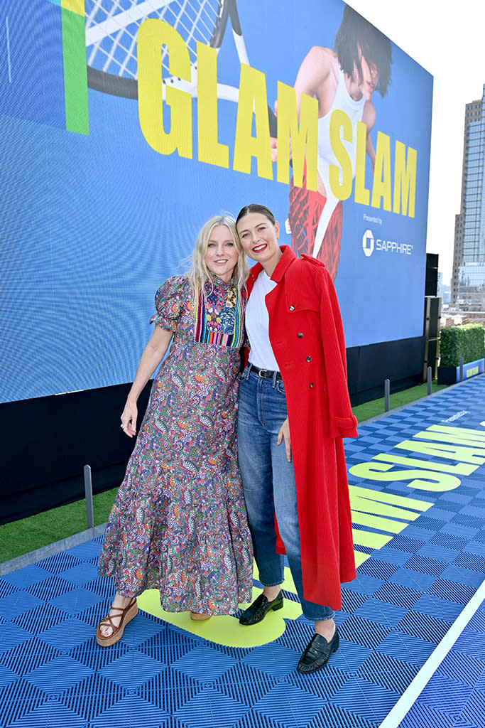 Maria Sharapova and Laura Brown attend GLAM SLAM Presented by NYFW. - Credit: Getty Images for IMG