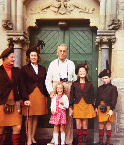 <p>Courtesy India Hicks</p> The Hicks family (India's parents David and Lady Pamela are far left and second left) with Lord Mountbatten in Ireland