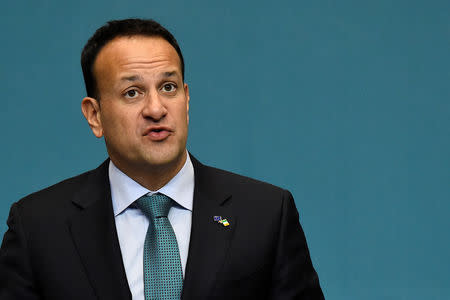 FILE PHOTO - Ireland's Taoiseach Leo Varadkar makes a statement at Government Buildings in Dublin, Ireland, November 14, 2018. REUTERS/Clodagh Kilcoyne