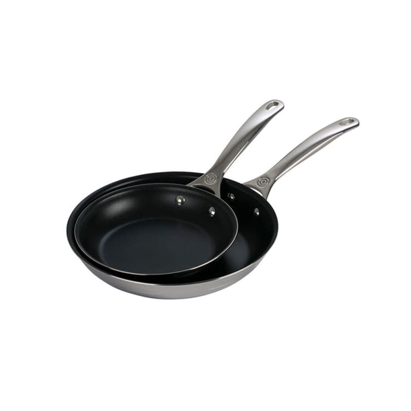 Signature Stainless Steel 2-Piece Nonstick Fry Pan Set