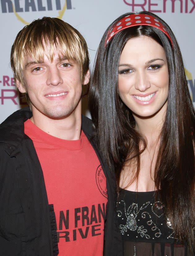 Aaron Carter and twin sister, Angel Carter, during 