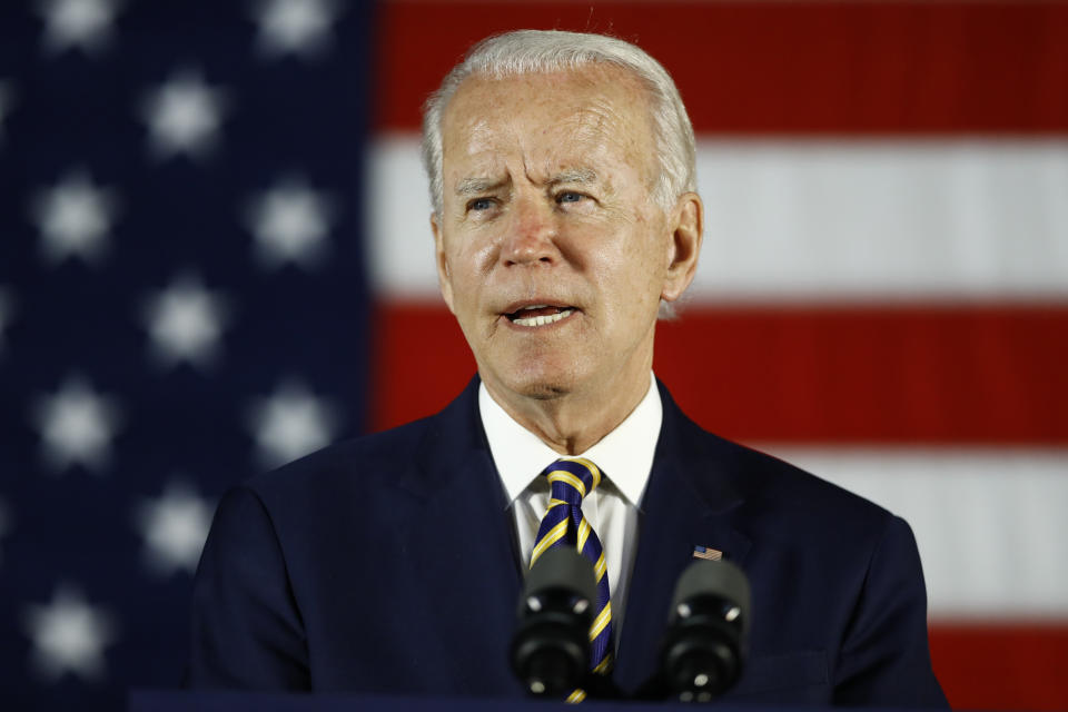 Former Vice President Joe Biden speaks in Darby, Pa., on June 17. (Matt Slocum / AP file)