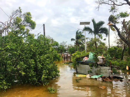 The aftermath of cyclone Gita is seen in Nuku'alofa, Tonga, February 13, 2018 in this picture obtained from social media. Twitter Virginie Dourlet/via REUTERS THIS IMAGE HAS BEEN SUPPLIED BY A THIRD PARTY. MANDATORY CREDIT. NO RESALES. NO ARCHIVES